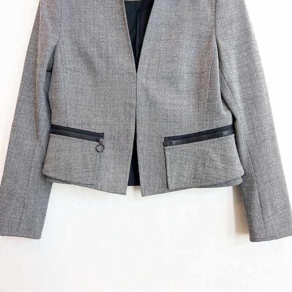 Akris Punto Women’s Knit Blazer Suit Jacket Black Zippers 10 - Picture 3 of 6